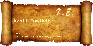 Krall Euniké névjegykártya